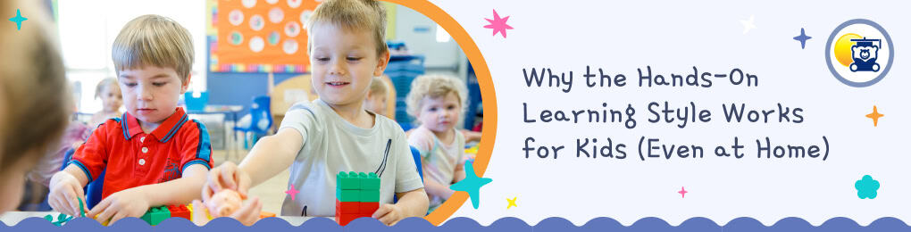 children building with blocks in a classroom